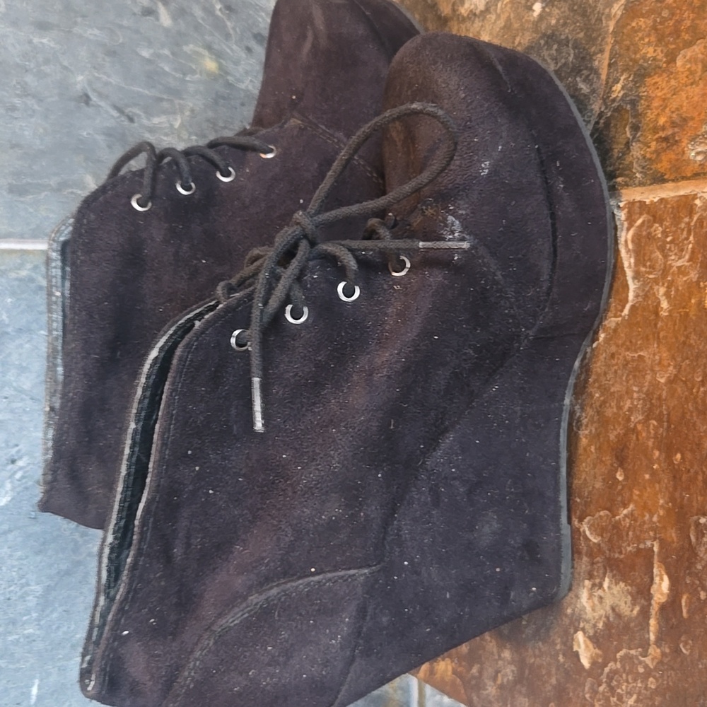 Shi by JOURNEYS Black Suede Ankle Boots
